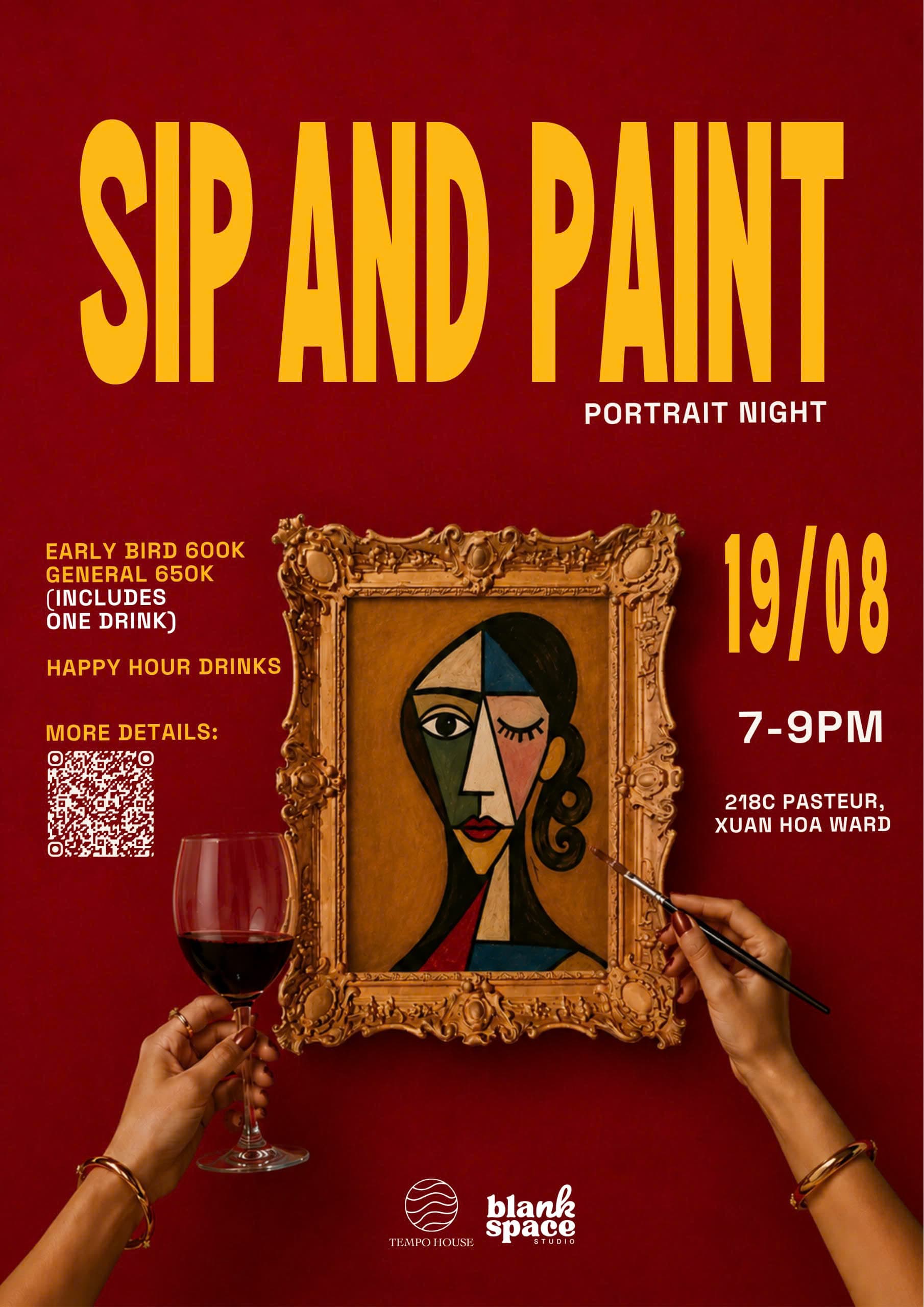 Sip & Paint: Portrait Night — with Blank Space Studio